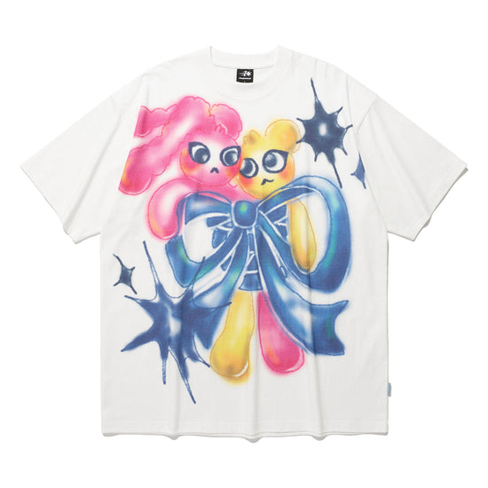Nice Ghost Club Bunny Bear Spray Art Big Big Tee