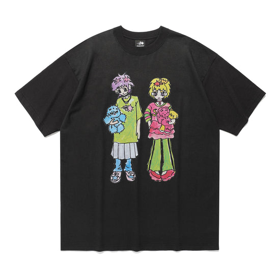 Nice Ghost Club Soul Pussy Cat Ghost Soul Girl Big Tee Black