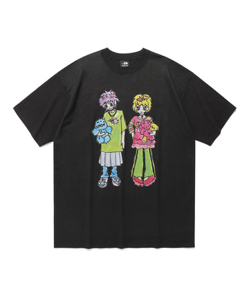 Nice Ghost Club Soul Pussy Cat Ghost Soul Girl Big Tee Black