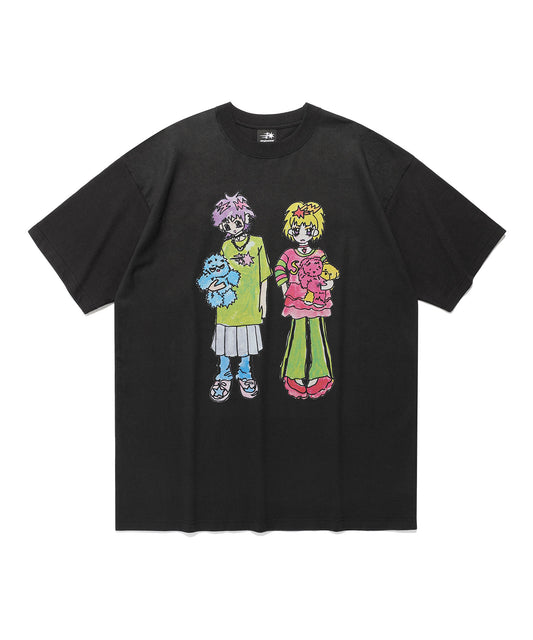 Nice Ghost Club Soul Pussy Cat Ghost Soul Girl Big Tee Black