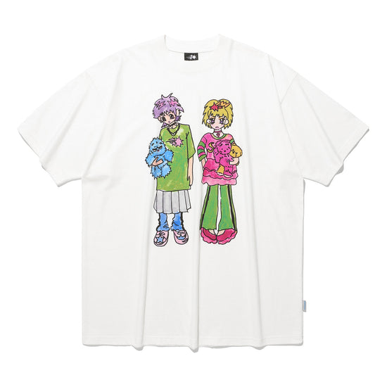 Nice Ghost Club Soul Pussy Cat Ghost Soul Girl Big Big Tee White