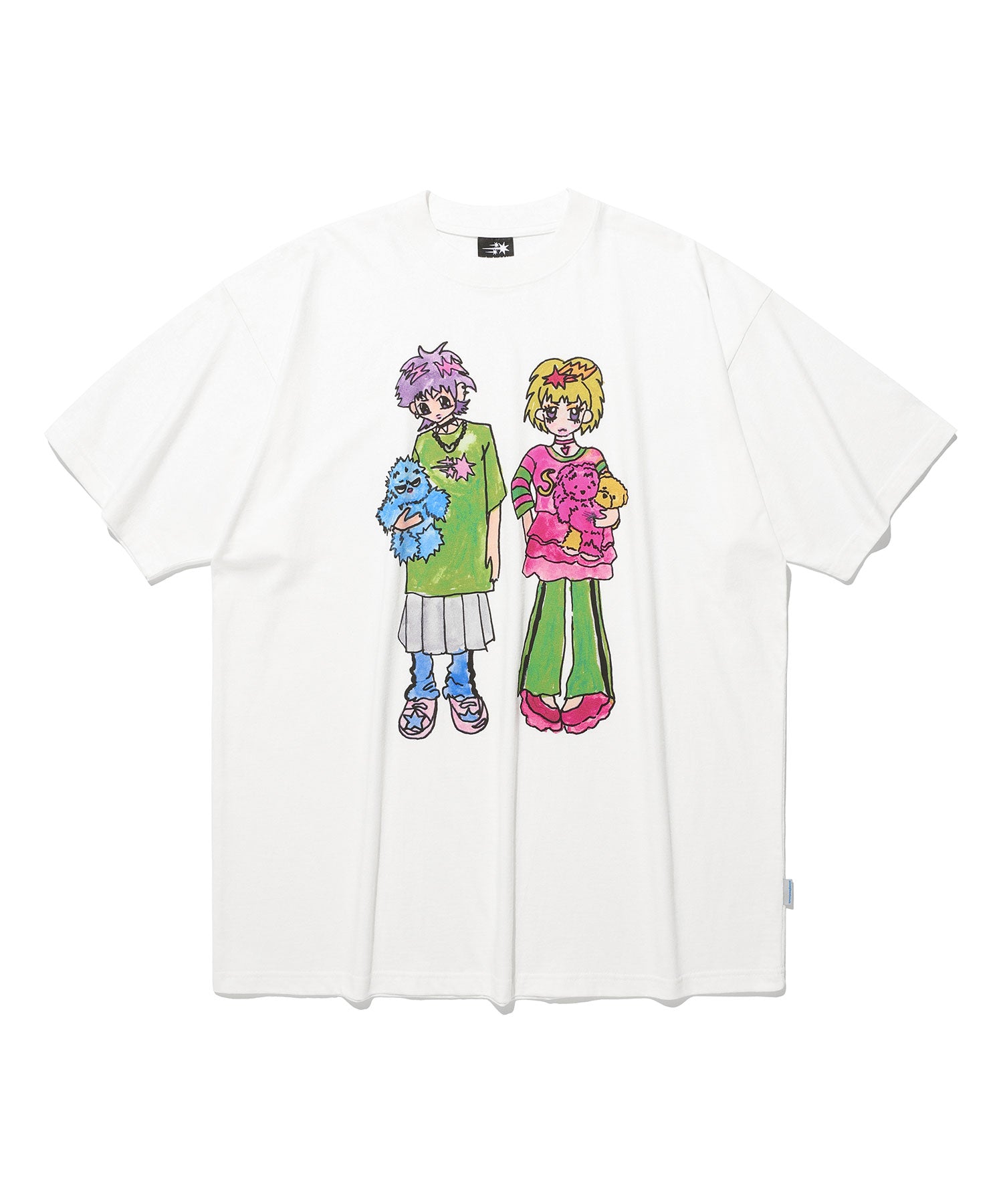Nice Ghost Club Soul Pussy Cat Ghost Soul Girl Big Big Tee White
