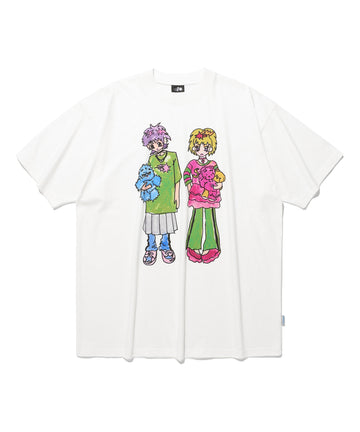 Nice Ghost Club Soul Pussy Cat Ghost Soul Girl Big Big Tee White