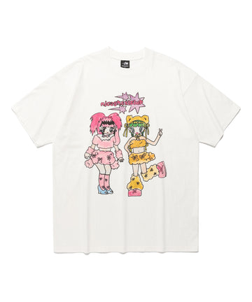 Nice Ghost Club Soul Pussy Cat Ghost Soul Girl Rabbit & Bear Big Big Tee White