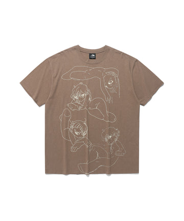 Nice Ghost Club Heaven Gatekeeper Line Tee [Brown]