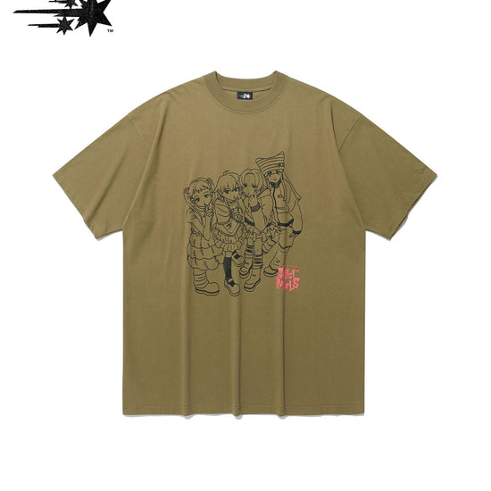 Nice Ghost Club Ghost Angels Photo Big Big Tee [Khaki]