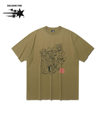 Nice Ghost Club Ghost Angels Photo Big Big Tee [Khaki]