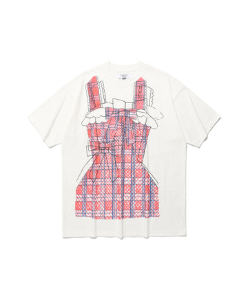 Nice Ghost Club Mimichan Ffats Check Ribbon Big Big Tee [White]