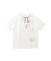 Nice Ghost Club Mimichan FFATS Pink Heart Big Big Tee [White]