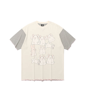 Nice Ghost Club Mimichan Tommy Ppoguri Big Big Tee [Cream]