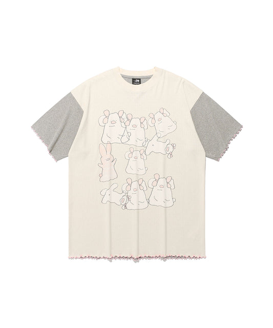 Nice Ghost Club Mimichan Tommy Ppoguri Big Big Tee [Cream]