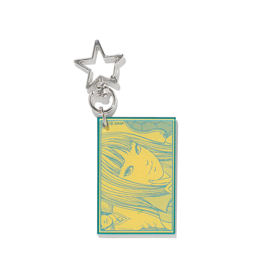 Nice Ghost Club Junji Ito Maniac Tomie Square Acrylic Keychain [Yellow]