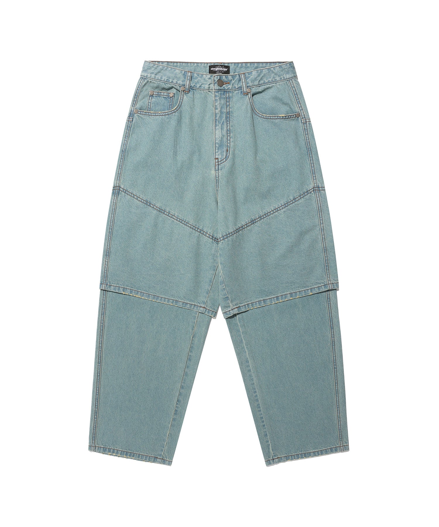 Nice Ghost Club Layered Washed Jeans