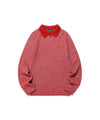 Nice Ghost Club Stripe Collar Long Sleeve Knit Tee