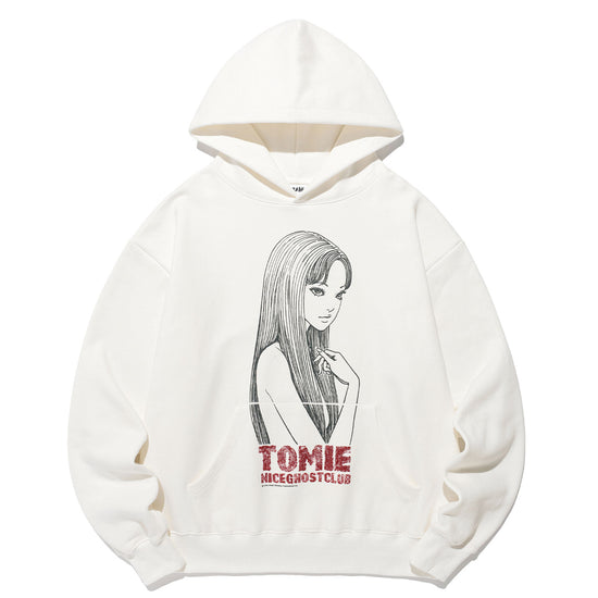 Nice Ghost Club Junji Ito Maniac Tomie Torso Glitter Hoodie [White]
