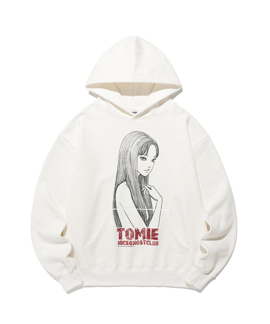 Nice Ghost Club Junji Ito Maniac Tomie Torso Glitter Hoodie [White]