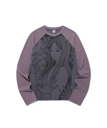 Nice Ghost Club Junji Ito Maniac Tomie Slim Long Sleeve Tee [Purple]