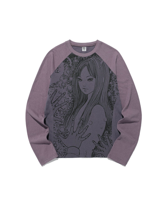 Nice Ghost Club Junji Ito Maniac Tomie Slim Long Sleeve Tee [Purple]