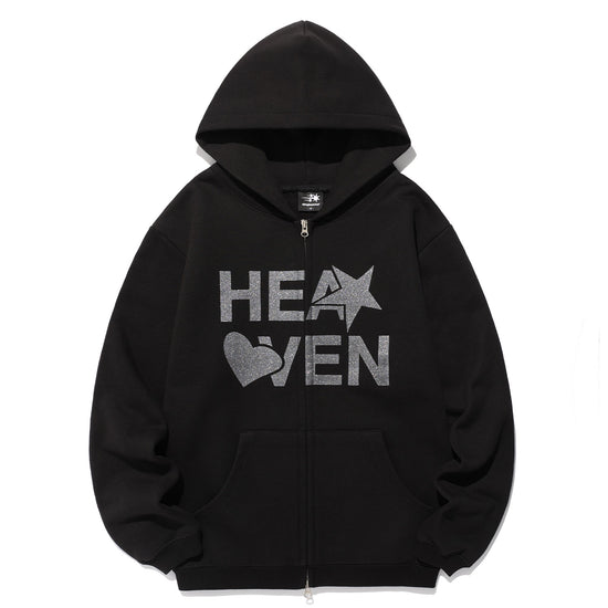 Nice Ghost Club Heaven Hoodie Zip Up [Black]
