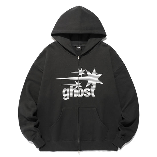 Nice Ghost Club Ghost 3Star Hoodie Zip Up [Charcoal]