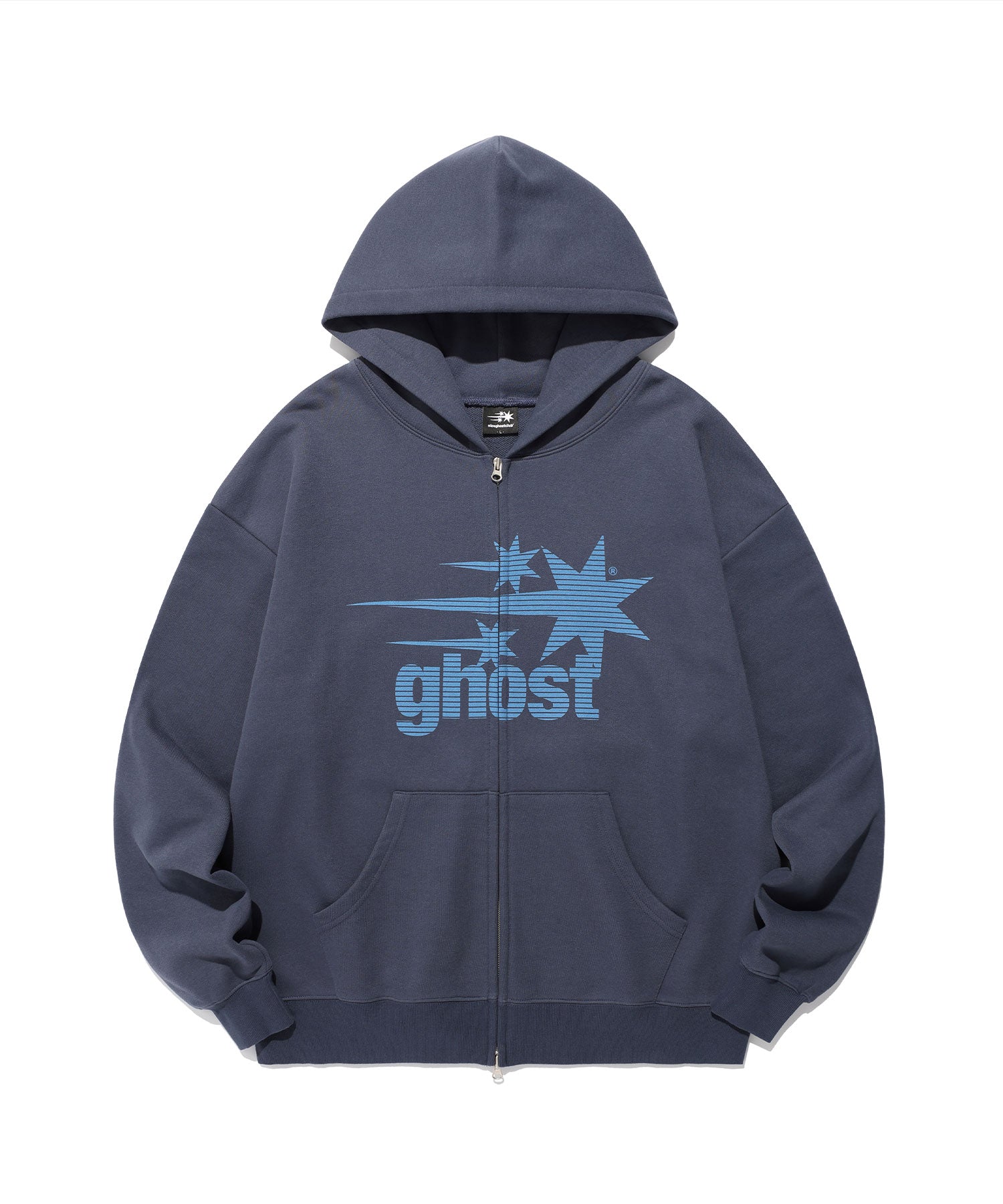 Nice Ghost Club Ghost 3 Star Hoodie Zip Up [Navy]