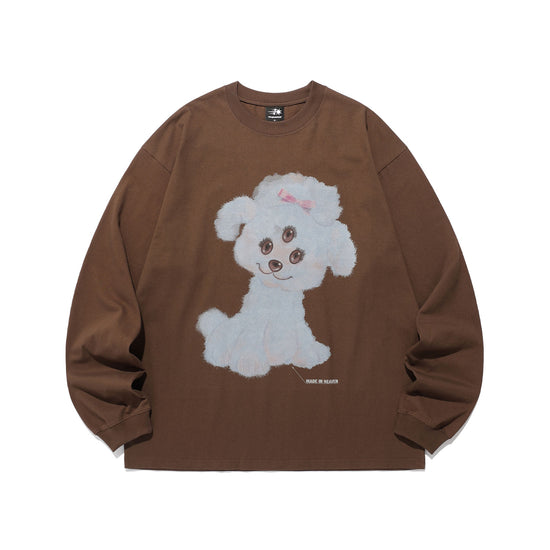 Nice Ghost Club Three Eyes Dog Big Big Long Sleeve Tee