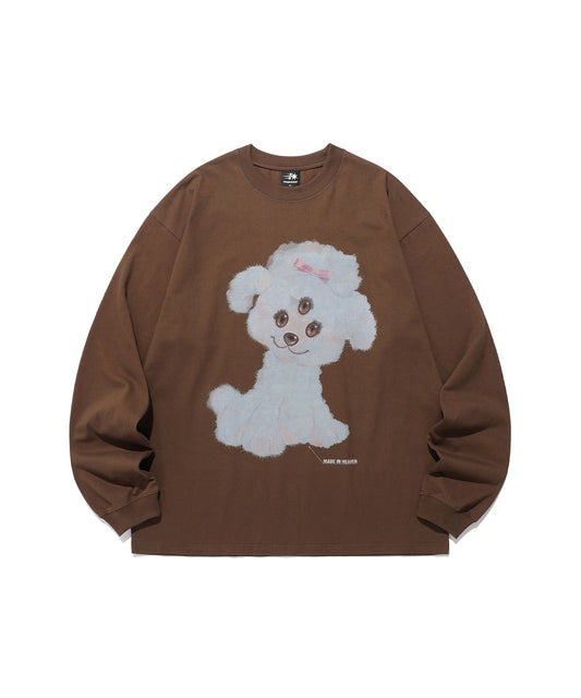 Nice Ghost Club Three Eyes Dog Big Big Long Sleeve Tee