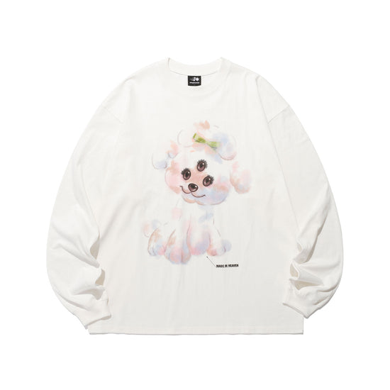 Nice Ghost Club Three Eyes Dog Big Big Long Sleeve Tee