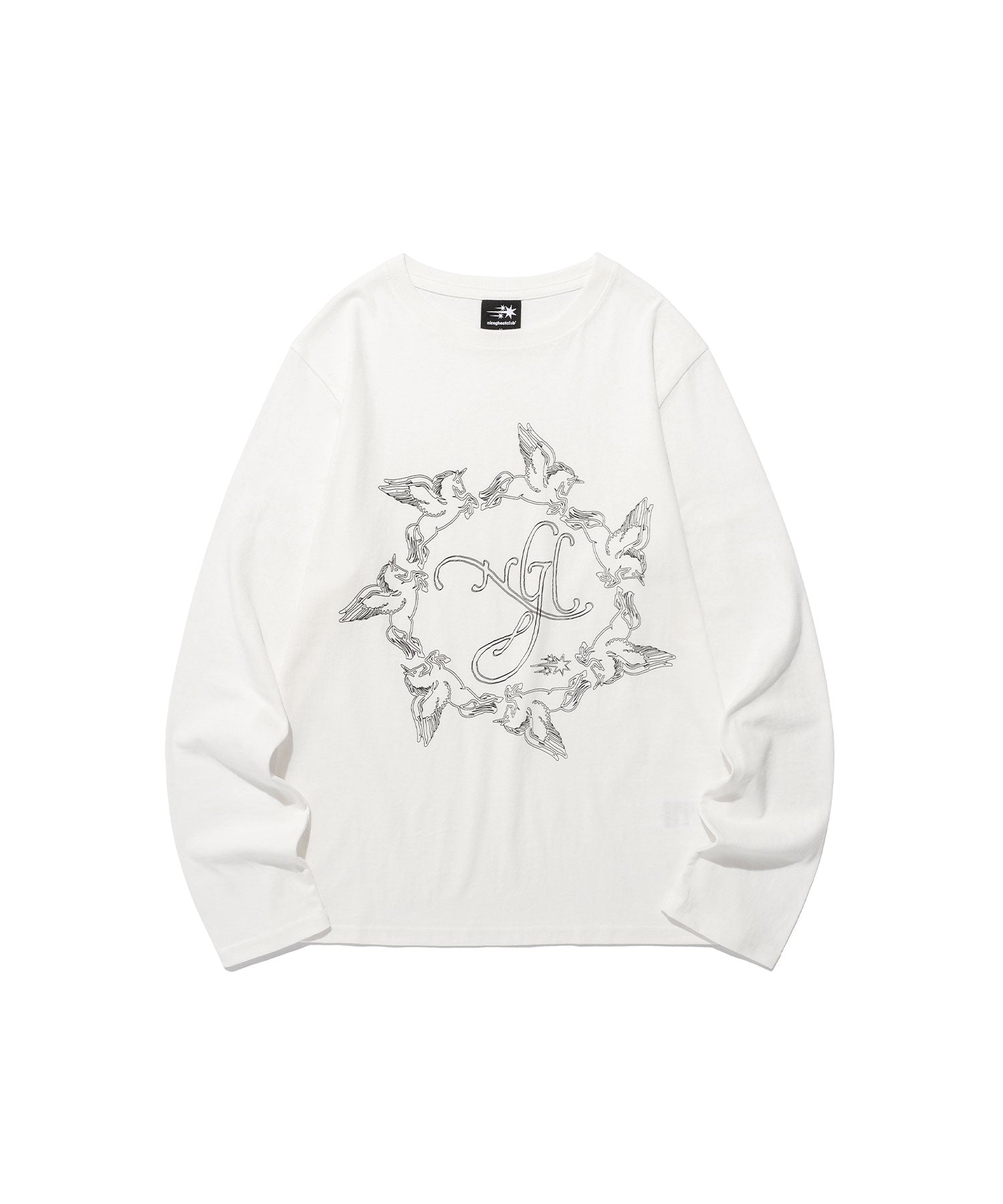Nice Ghost Club Unicorn Circle Slim Long Sleeve Tee