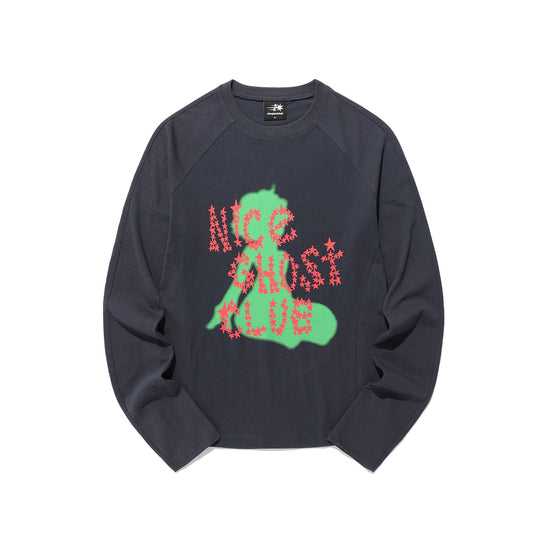 Nice Ghost Club Star Logo Slim Long Sleeve Tee