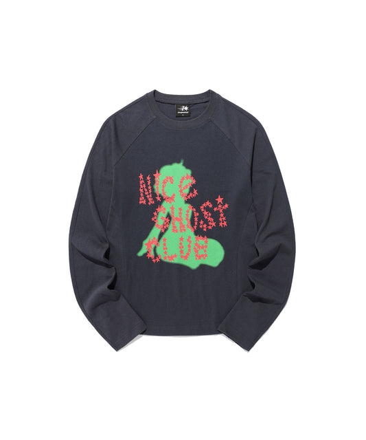 Nice Ghost Club Star Logo Slim Long Sleeve Tee