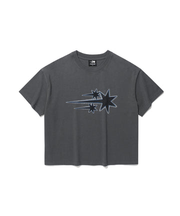 Nice Ghost Club Drawing 3Star Big Crop Tee [Charcoal]