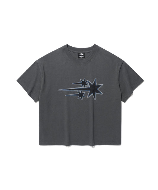 Nice Ghost Club Drawing 3Star Big Crop Tee [Charcoal]