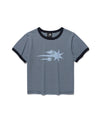Nice Ghost Club Stripe Rush 3Star Ringer Crop Tee