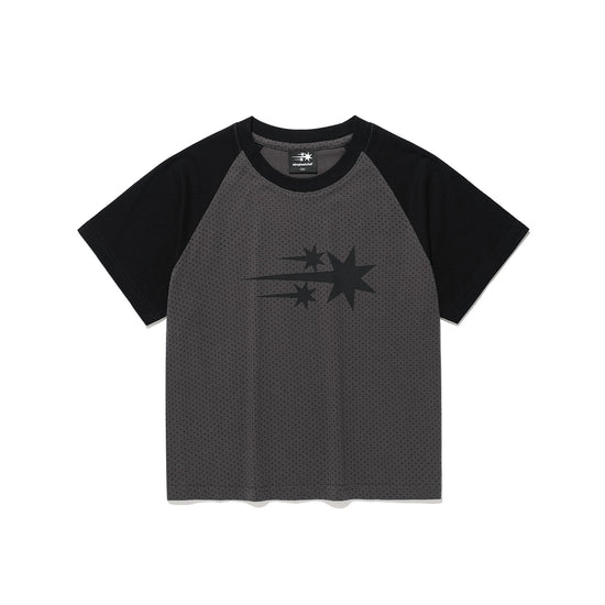 Nice Ghost Club 3 Star Dot Raglan Crop Tee