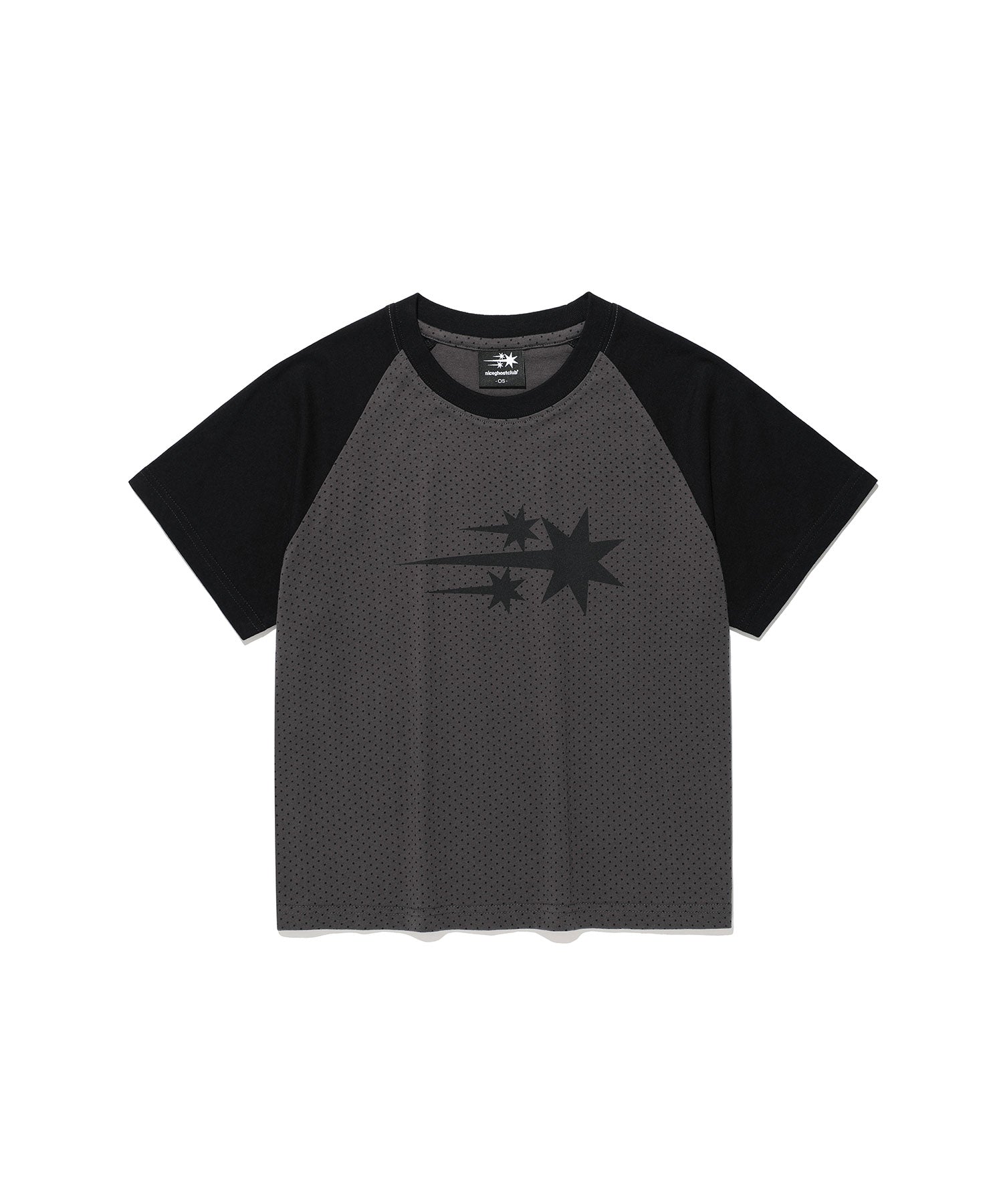 Nice Ghost Club 3 Star Dot Raglan Crop Tee