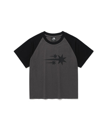 Nice Ghost Club 3 Star Dot Raglan Crop Tee
