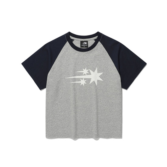 Nice Ghost Club 3 Star Dot Raglan Crop Tee