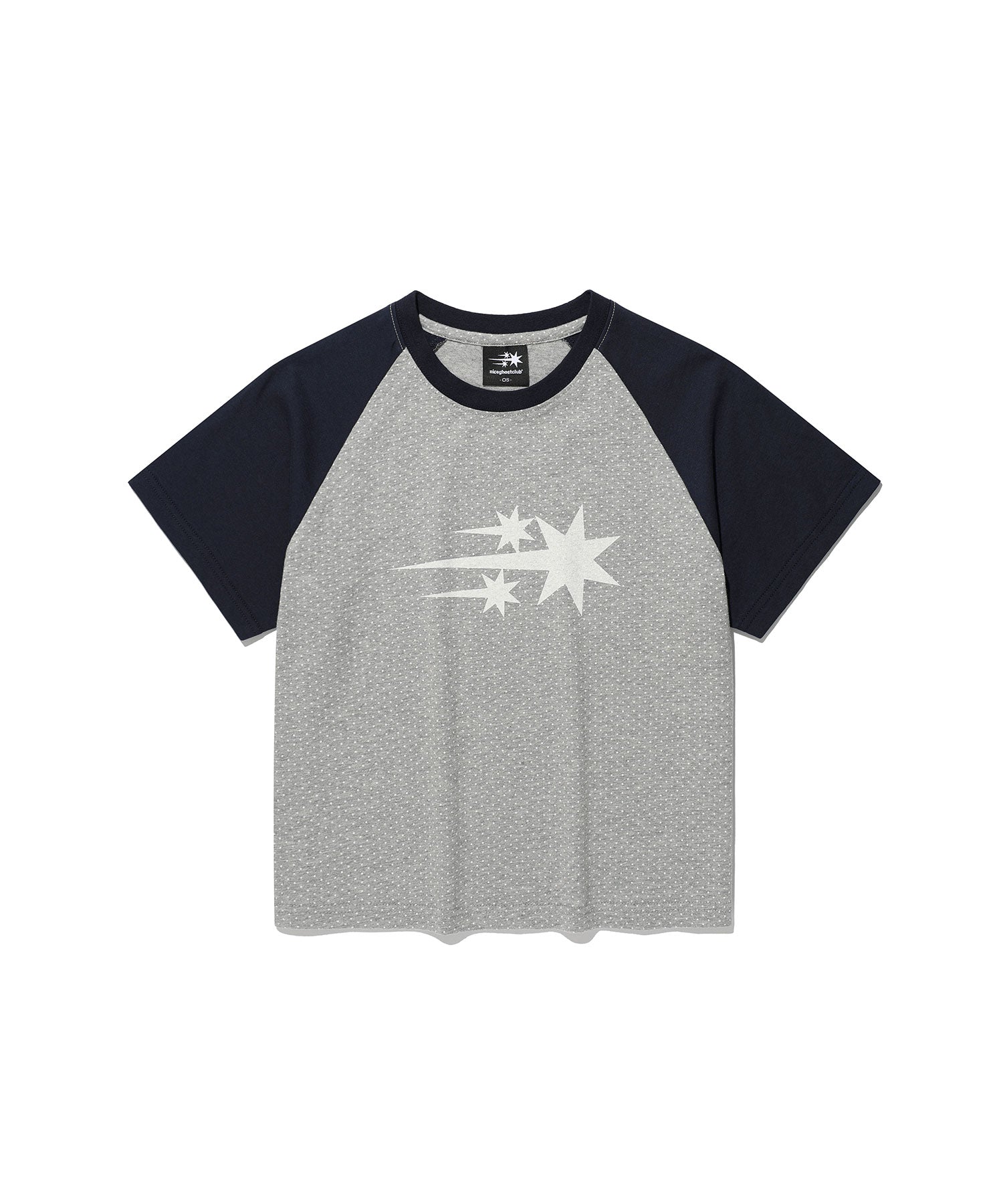 Nice Ghost Club 3 Star Dot Raglan Crop Tee