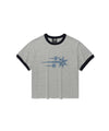 Nice Ghost Club [5/26 M size pre-order] Check 3Star Basic Ringer Tee [Grey]