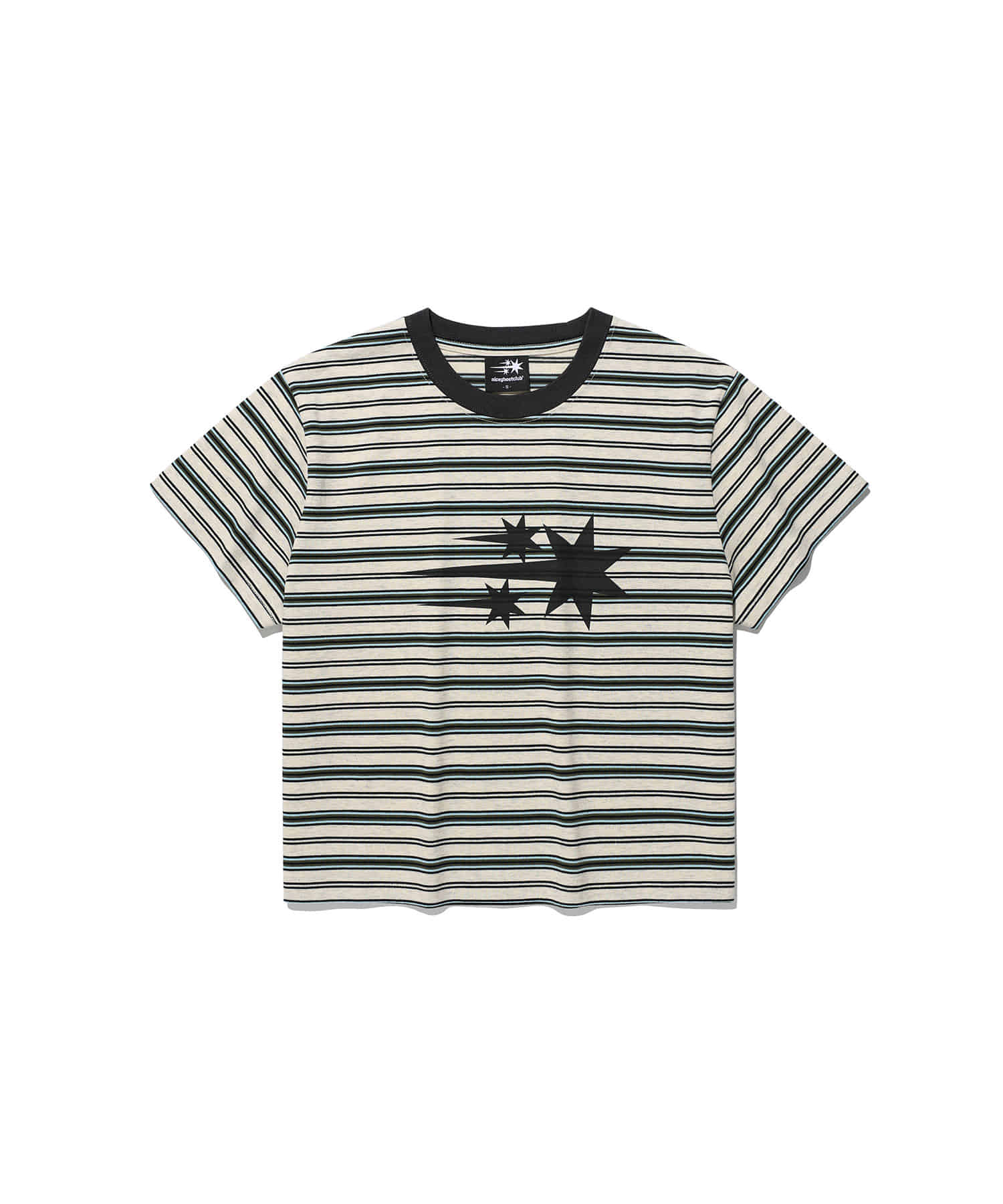 Nice Ghost Club Stripe 3 Star Basic Tee [Oatmeal]
