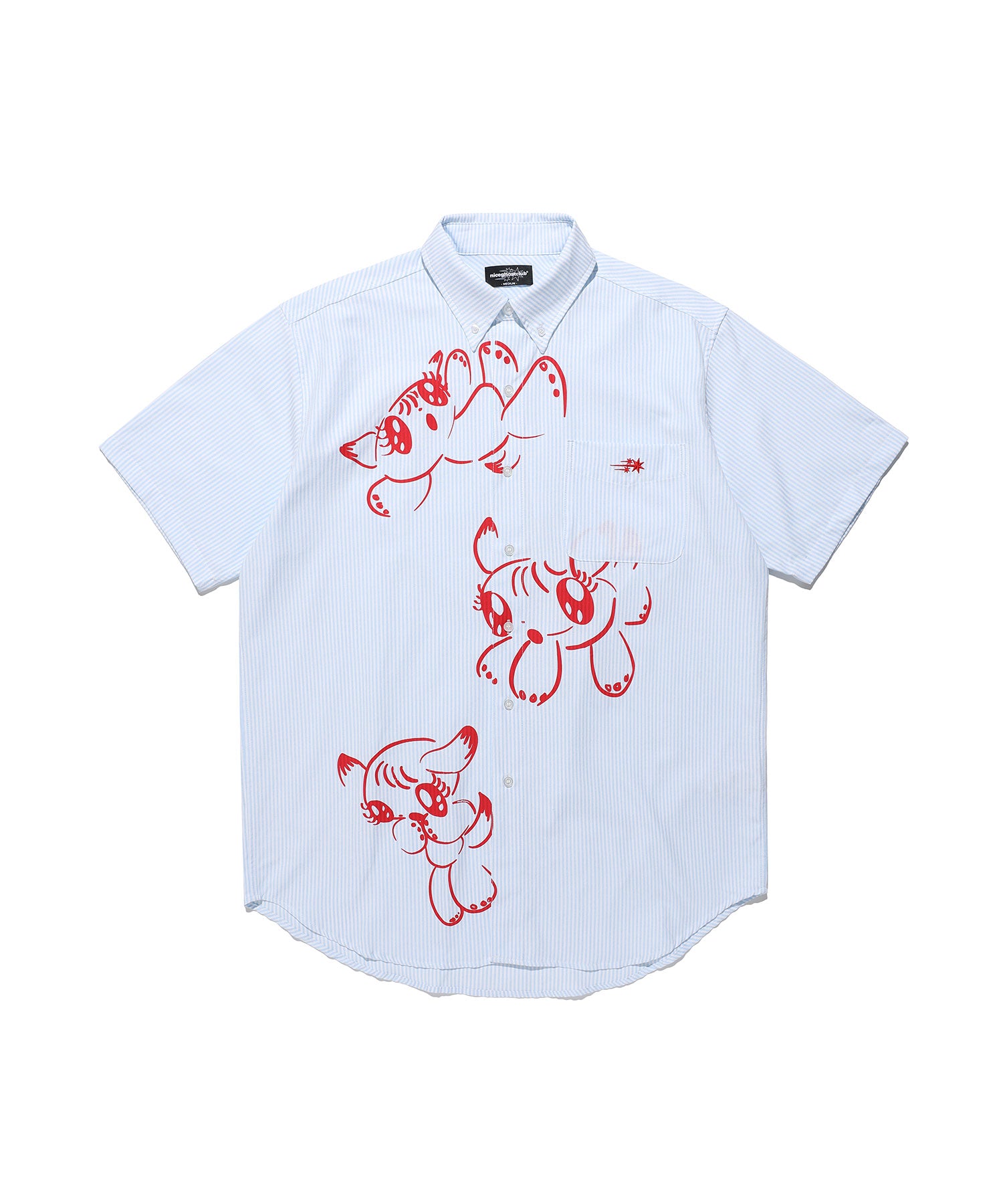 Nice Ghost Club Baby Guardians Stripe Big Big Half Shirt