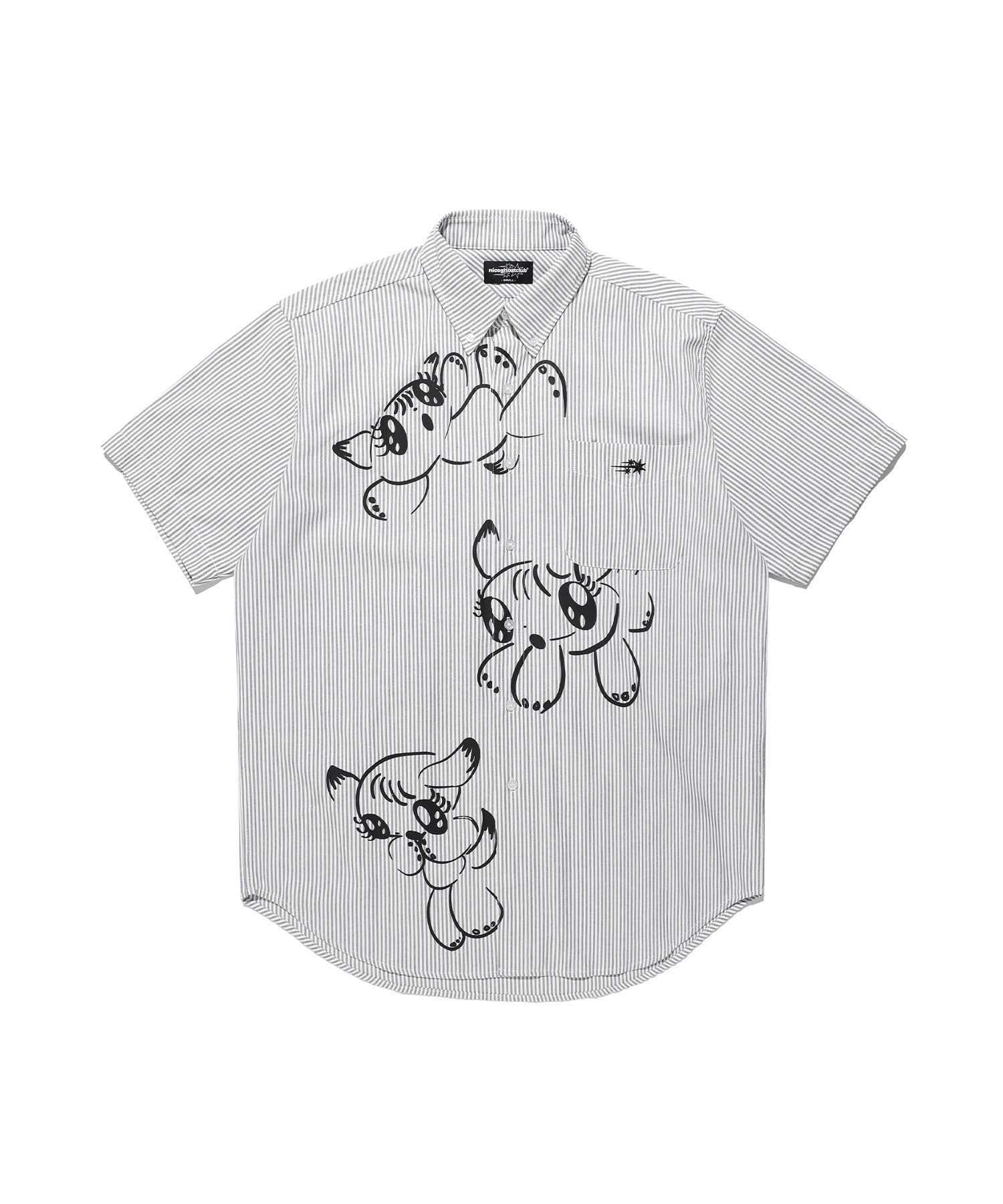 Nice Ghost Club Baby Guardians Stripe Big Big Half Shirt