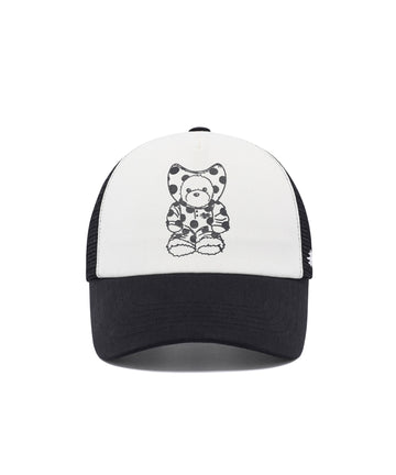 Nice Ghost Club Devil Bear Mesh Cap [White]