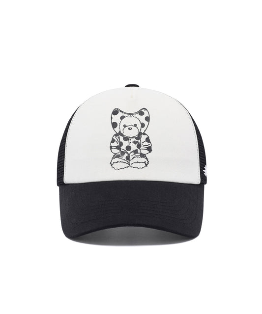 Nice Ghost Club Devil Bear Mesh Cap [White]