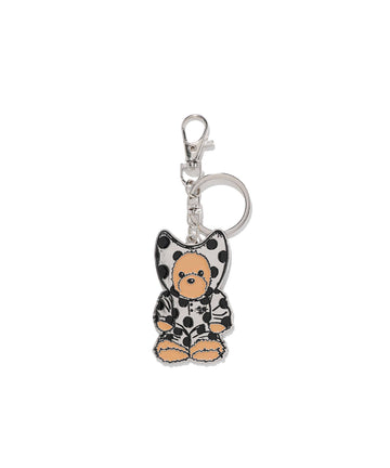 Nice Ghost Club Devil Bear Doll Metal Key Ring [Silver]