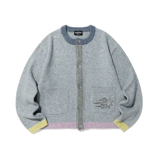 Nice Ghost Club Color Block Knit Cardigan