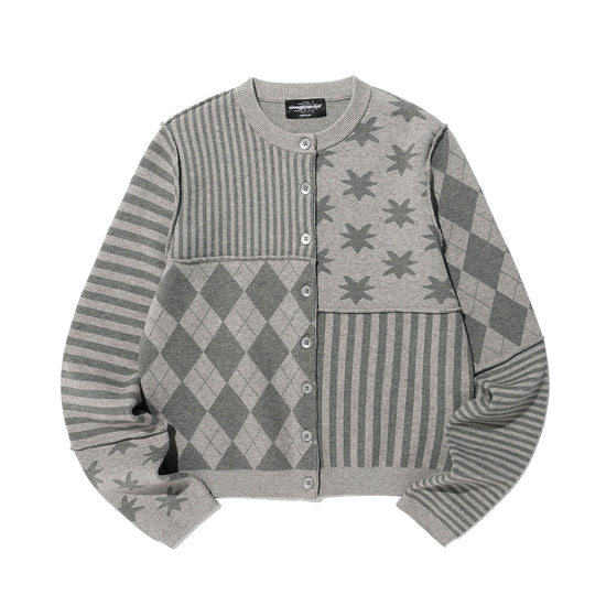 Nice Ghost Club Patchwork Knit Cardigan