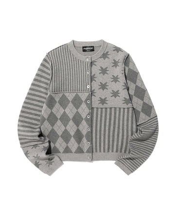 Nice Ghost Club Patchwork Knit Cardigan
