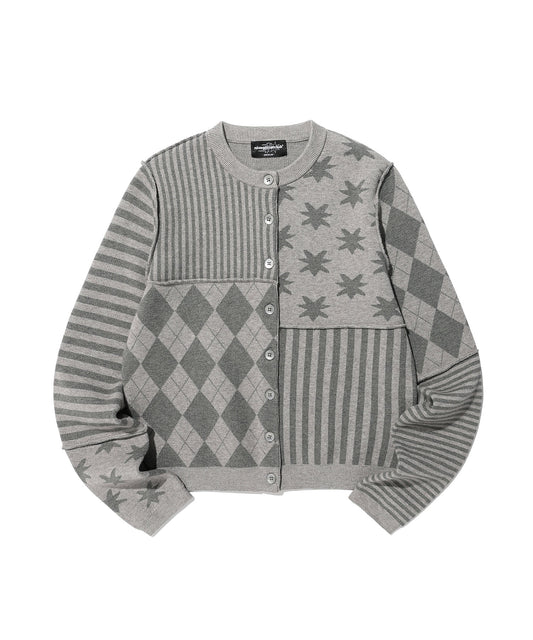 Nice Ghost Club Patchwork Knit Cardigan